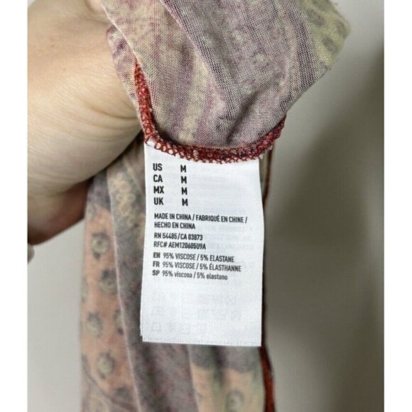 American Eagle Women Soft & Sexy Boho Floral Side Slit Maxi Dress Size Medium - Picture 10 of 10